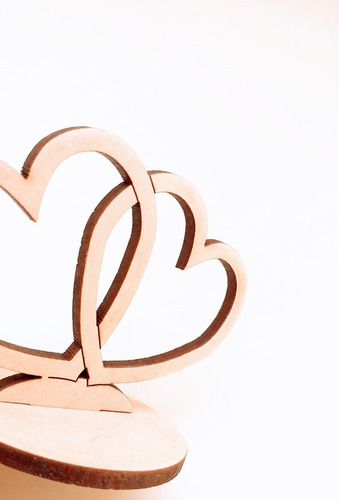 Souvenir Corazones Casamiento Mdf / Fibrofacil