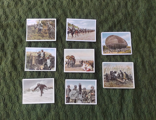8 Figuritas De Cigarrillos Alemanas Primera Guerra Soldados Batallas (Usado)