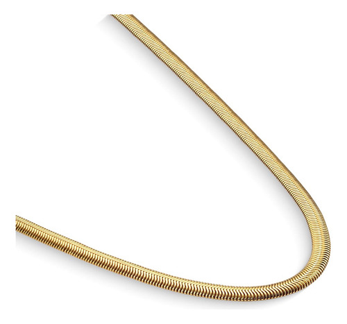 Colar Feminino Corrente Malha Clássica Ouro 18k Cor Dourado