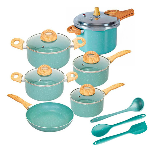 Conjunto De Panelas De Indução E Panela Pressão Botanika 6pç