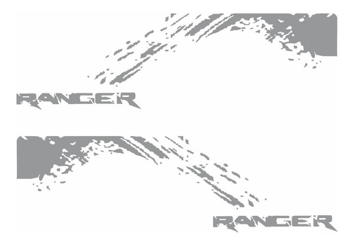 Imagem 2 de 2 de Kit Adesivo Faixas Laterais Emblema Porta Ford Ranger Imp80