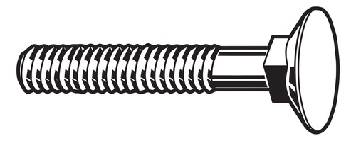 1 Perno Arado Cuello Cuadrado Acero Al Carbono 2-13 Grado 5