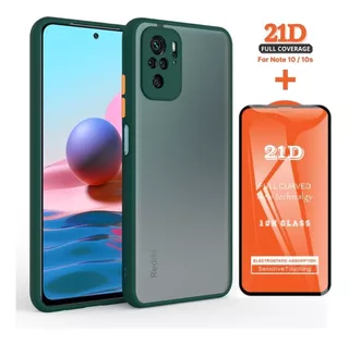 Case Funda Mate + Mica Para Xiaomi Redmi Note 10 10s - Jade