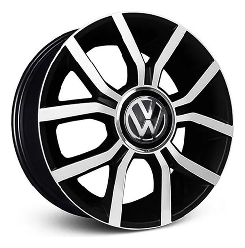 Rodas Volkswagen Up Aro 14 4x100 (jogo) + Bicos Cor Preto Diamantado