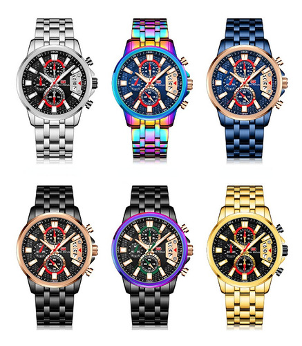 Reloj De Cuarzo Mini Focus Para Hombres Color Mágico