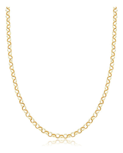 Gargantilha Portuguesa De 3.9mm Em Ouro 18k Com 70cm 70,0 Cm