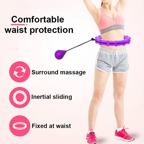 Hula Hoop Ajustable Inteligente, 24 Nudos Hula Hoops Fitness