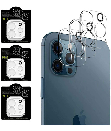 3 Pelicula Protectora Lente Camara 6.1 Para iPhone 12 9h