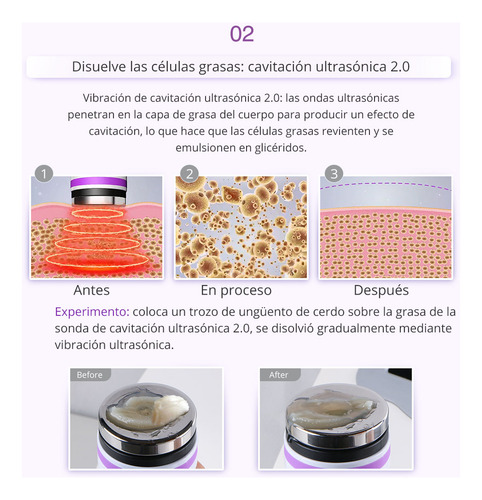 Equipo Multifuncional De Radiofrecuencia 9 Funcions En 1 Con Cavitación 2.0 Avanzada De 40k , Martillo, Vacum, Lipolaser. 8 Manerales Robustos