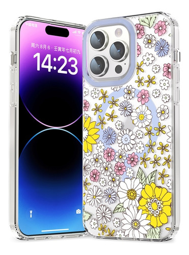 Funda Temática De Flores Para iPhone 15/14/13/12