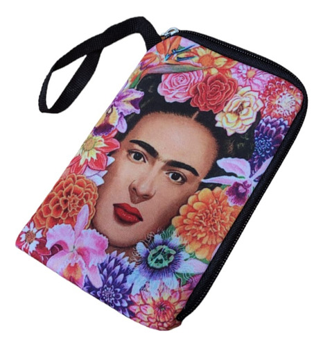 Porta Celular Neceser Organizador Neoprene Frida Kahlo