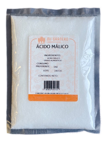 Ácido Málico Acidulante Natural 1 Kilogramo Granel