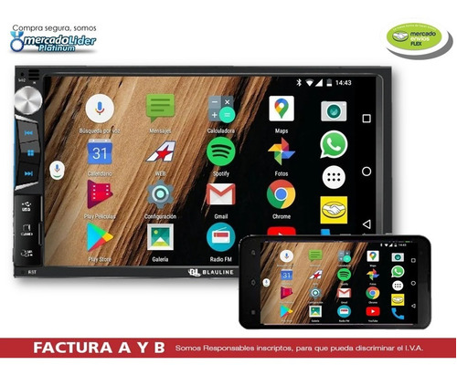 Imagen 5 de 7 de Estereo Pantalla 7 Tactil Bluetooth Car Play Mirrorlink