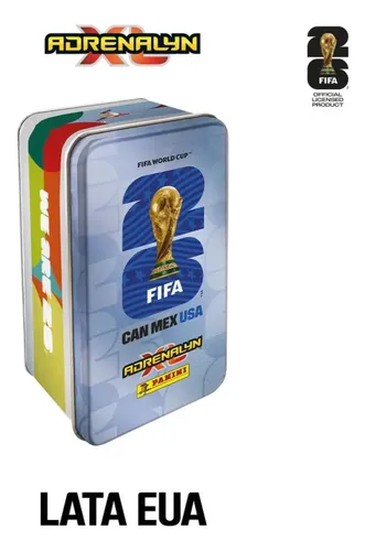 Cartas Colecionáveis Copa Do Mundo 2026 8 Pacotes Lata Fifa