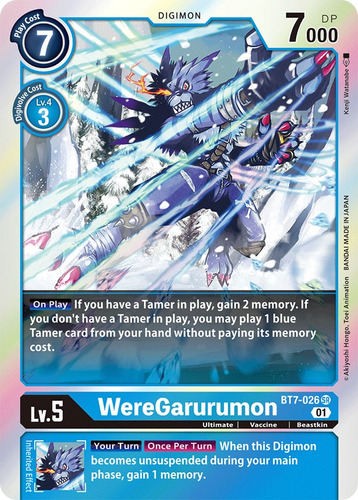 Digimon Tcg Bt7-026 Weregarurumon - Super Rare