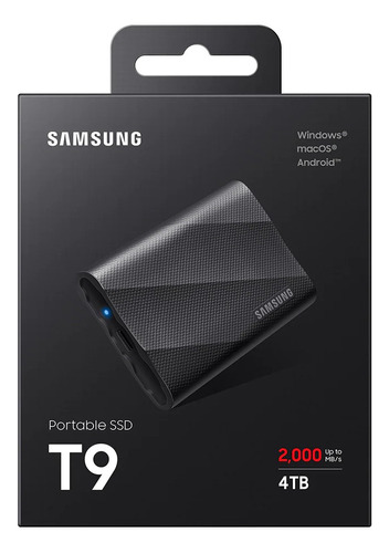 Disco Ssd Externo Samsung T9 4tb 20gbps Usb C 2000mb/s