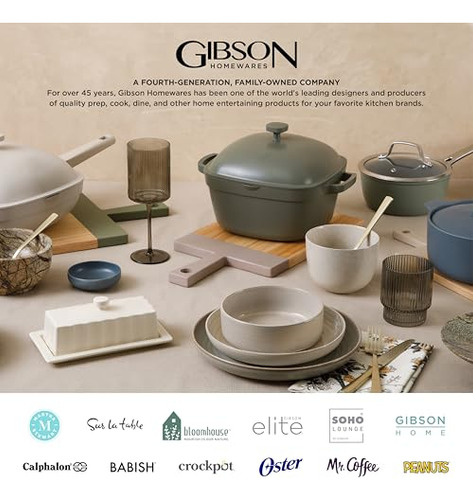 Juego De Vajilla Gibson Elite Tequesta 16piece Square Taupe