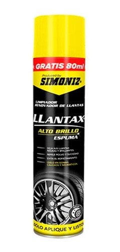 Limpiador Y Renovador De Llantas Simoniz 400ml +80 Ml Gratis