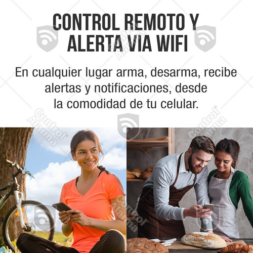 Imagen 5 de 9 de Kit 7 Alarma Wifi Vecinal Google Alexa Tuya Seguridad Casa