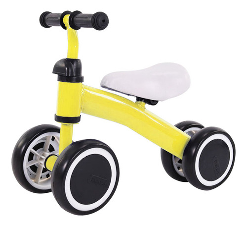 Buggy Bicicleta S/ Pedales Cuatriciclo Aprendizaje P/ Niños Color Amarillo