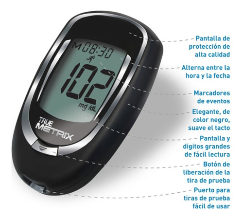 Imagen 5 de 8 de 1. Glucometro Truemetrix Pac 10+10