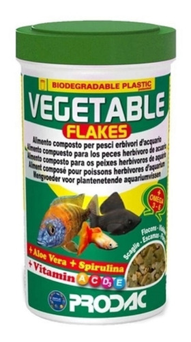 Prodac Ração Para Peixes Vegetable Flakes 20g