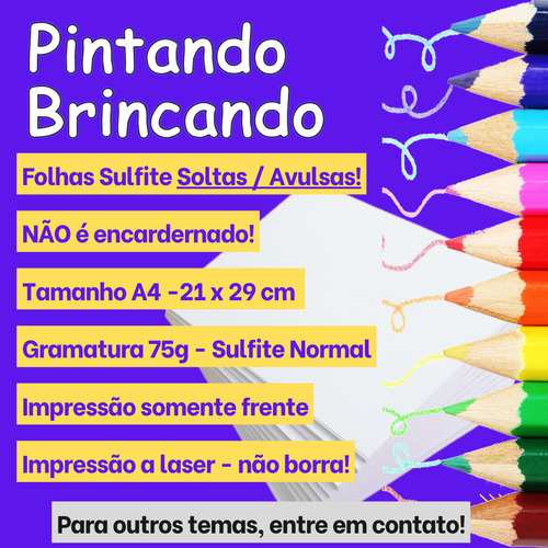 100 Desenhos Para Pintar E Colorir Fadas - Folha A4 ! 2 Por Folha! - #0385