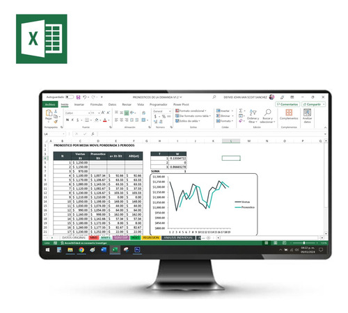 Planeación De La Demanda Pronósticos (plantilla Excel)