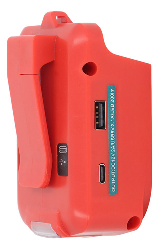 Adaptador De Batería Led Tipo C Con Salida Usb De 200 Lúmene