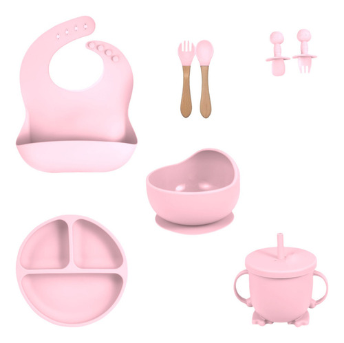 .. Kit De Introducción De Comida Para Bebés De Silicona De 8