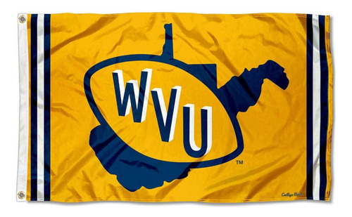 Bandera Retro Vintage De Los Mountaineers De Virginia Occide