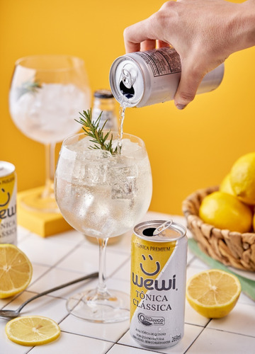 Água Tônica Clássica Orgânica Wewi Pack Com 6 Latas 269ml