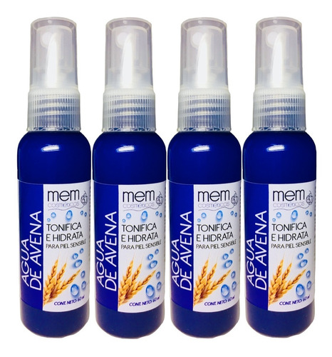 Imagen 1 de 3 de Tónico Facial, Agua De Avena (4pzs) (cruelty Free & Vegan)