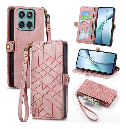 Funda De Piel Tipo Cartera Para Motorola E22 E22i E15 E13