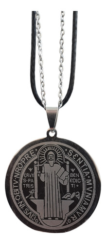 Collar Protector Medalla San Benito Amuleto Talisman 35mm Ø