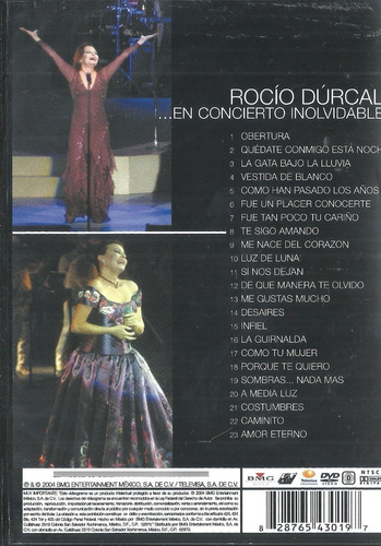 Rocío Dúrcal En Concierto Inolvidable | Dvd Música Nueva | Meses sin  intereses