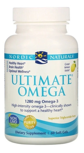 Ultimate Omega 1280 Mg Limón | Nordic Naturals | 60 Caps.