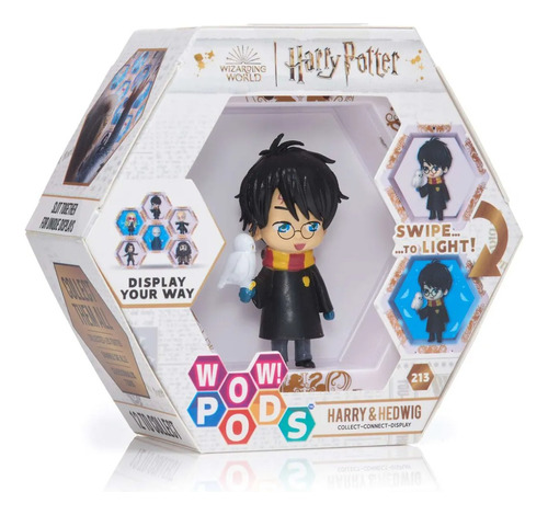 Figura Wow! Pods Harry Potter, Harry Y Hedwig Base Con Luz