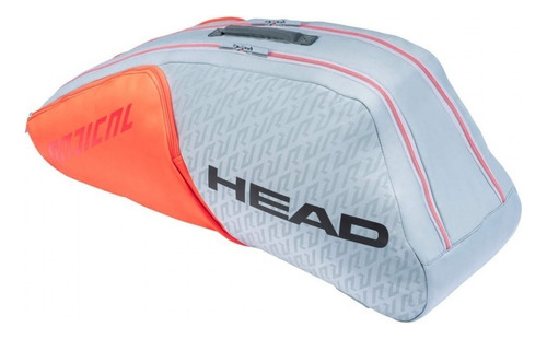 Raqueta Head Radical 6r Double Thermal Combi gris y naranja