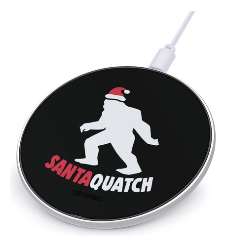 Divertido Santa Bigfoot Sasquatch Portatil Carga Rapida Pad