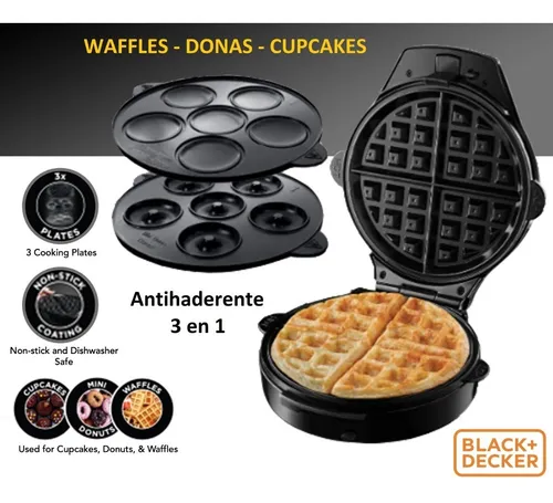 Waflera 3 En1 Para Waffles Donas Y Cupcakes Black Decker Cuotas