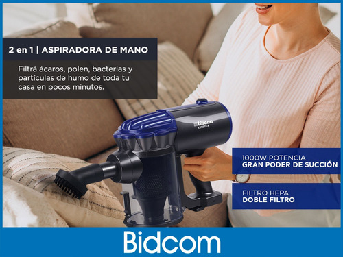 Aspiradora Vertical Liliana Aspistick LA150 0.5L negra y azul 220V