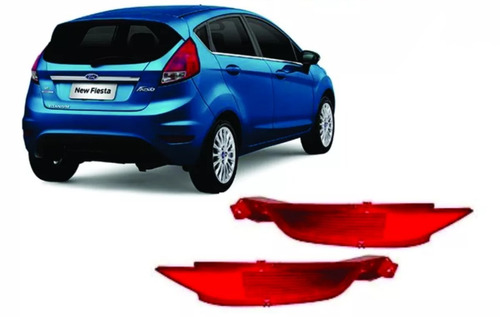 Par Refletor Refletivo Parachoque New Fiesta Hatch