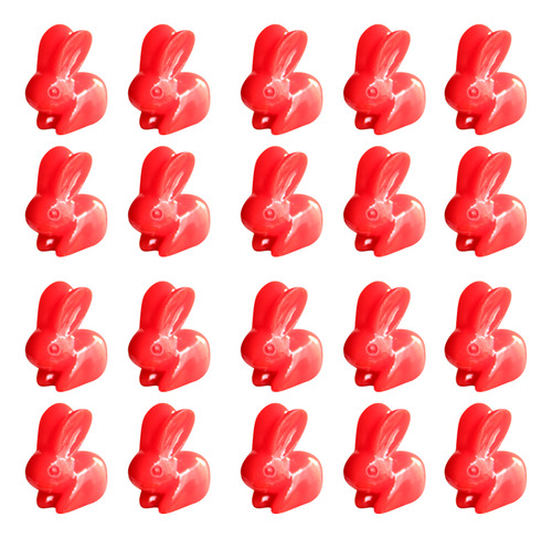 Set De Maquetas De Conejo De Resina Roja, Hermosa Decoración