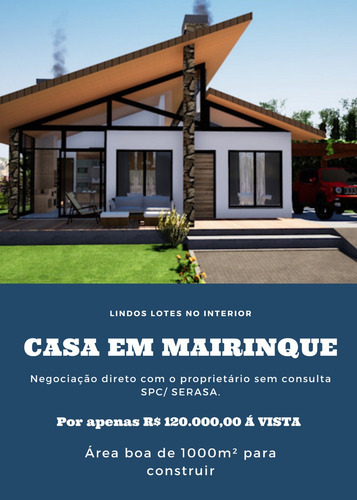 Imagem 1 de 14 de Casa Em Mairinque Por 120 Mil Com Área De 1000²