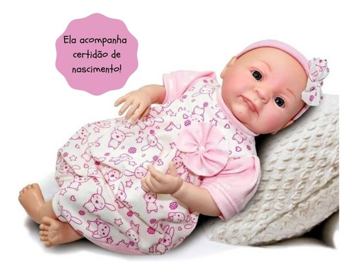 Boneca Estilo Bebe Reborn Mariazinha Parece De Verdade