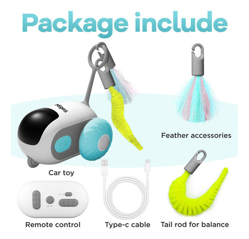 Milgeol Turbo Tail 3.0, Teazys Cat Toy Turbo Tail, Control R