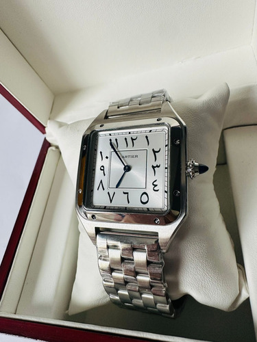 Reloj Pulsera Cartier Números Árabes Plata Plata Plata (Usado)