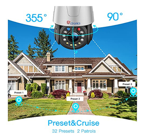 Cámara Seguridad Ptz Ctronics 5mp Zoom Óptico 30x, Wifi Ip,