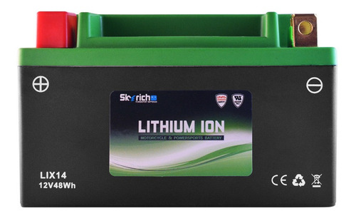 Imagen 1 de 8 de Bateria De Litio Skyrich P/ Moto Lix14 Libre Mantenimiento.